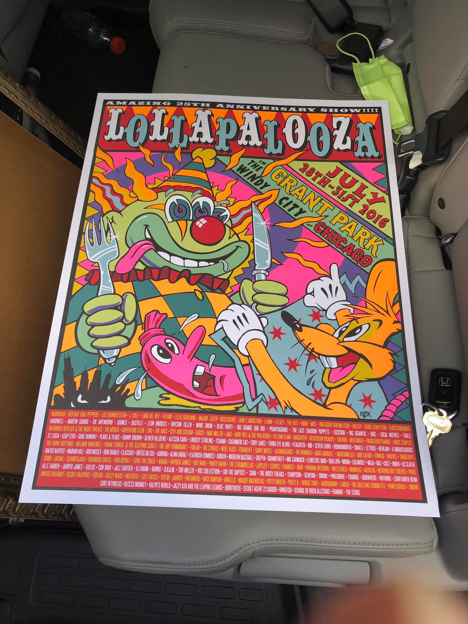 Original lollapalooza 92 poster finally in a frame!