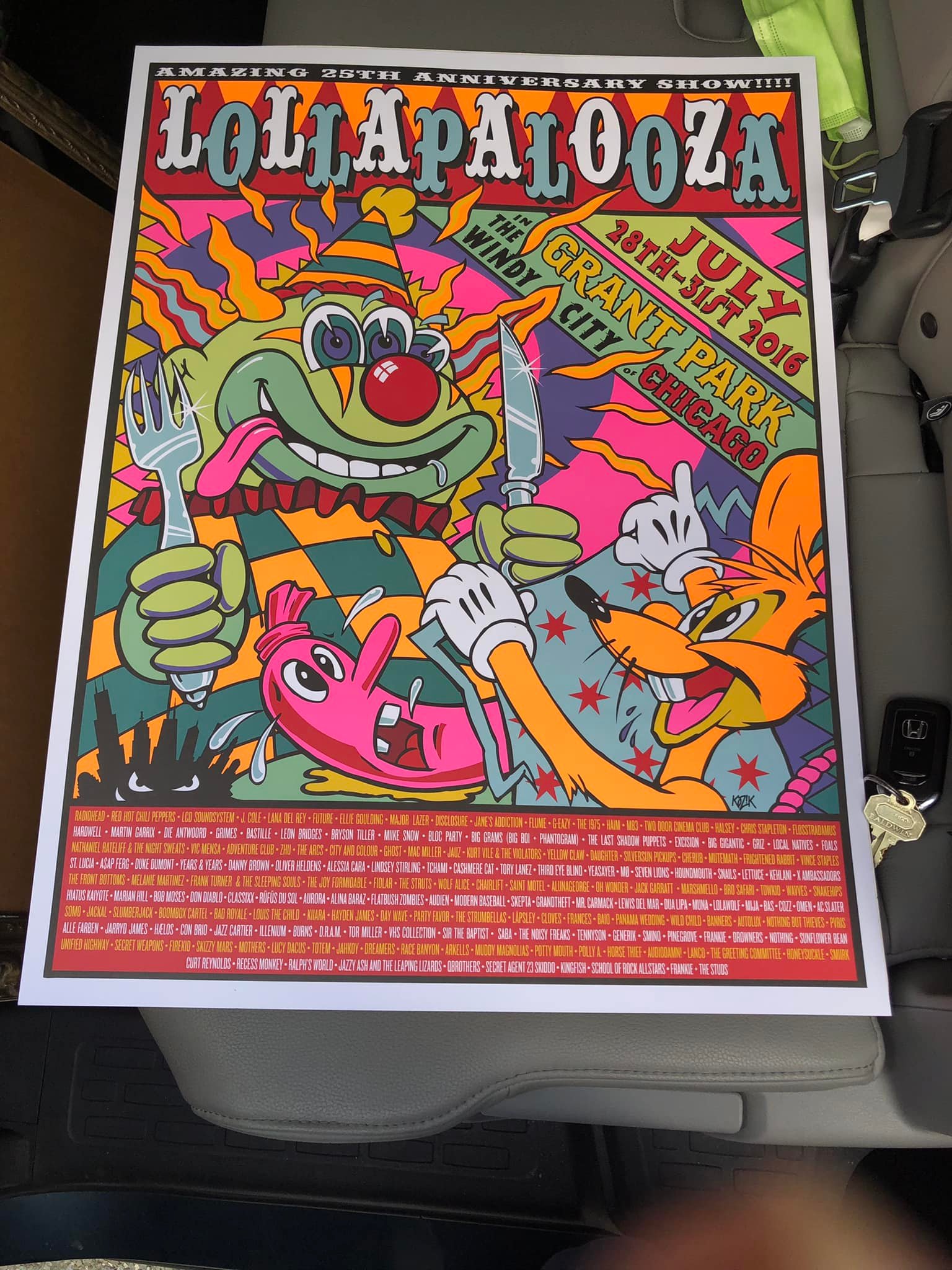 Original lollapalooza 92 poster finally in a frame!