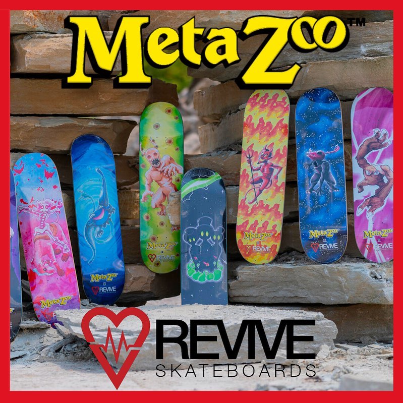 New MetaZoo x Revive Skateboards collaboration deck. 8.25 - sealed