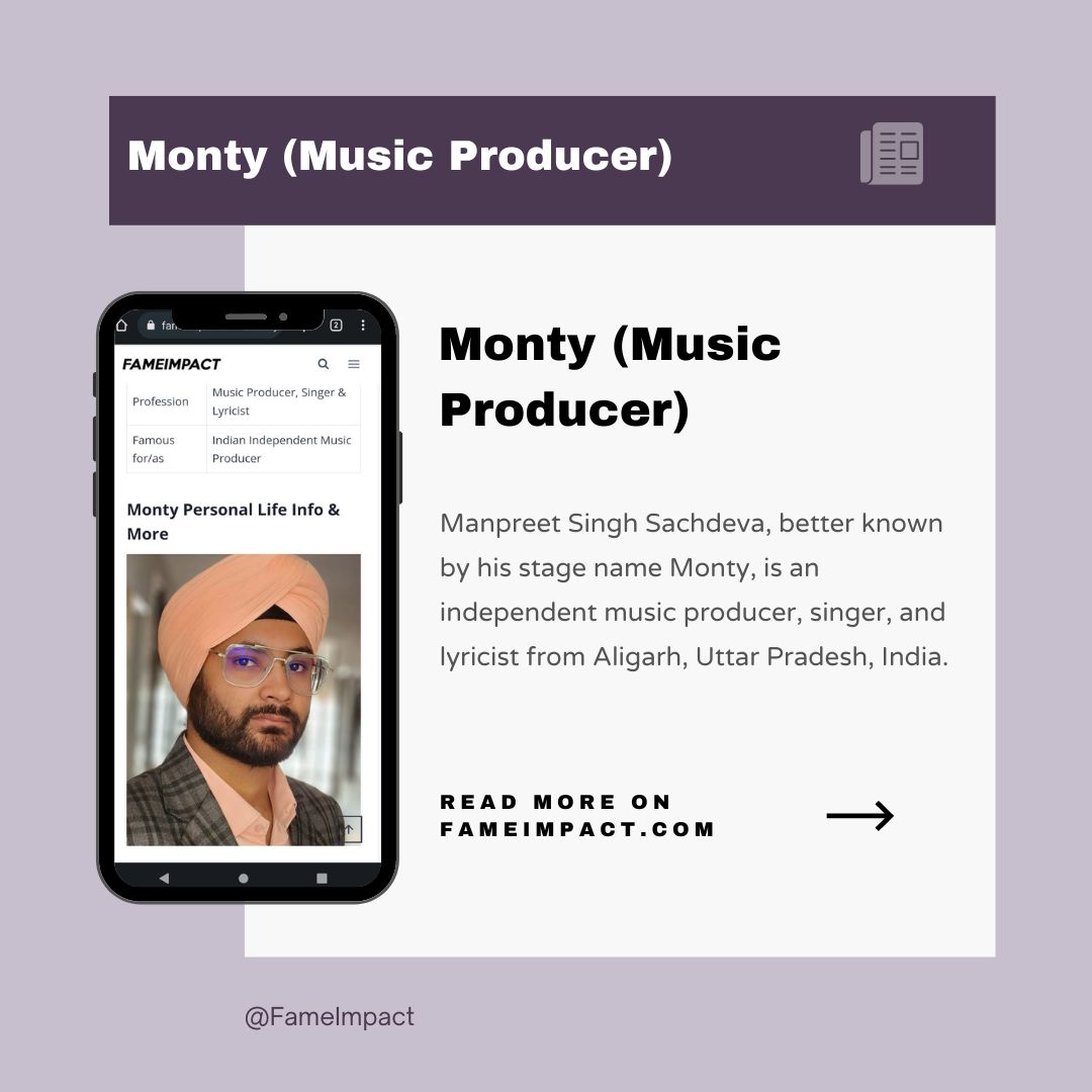 FameImpact - Manpreet Singh Sachdeva, better known by his stage name ...