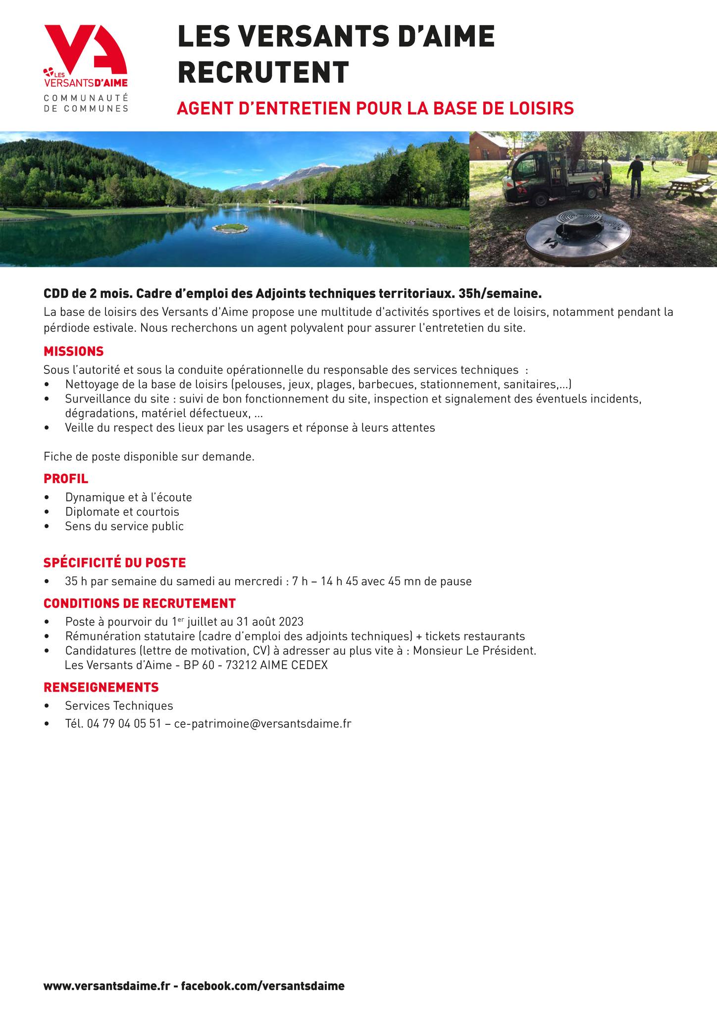 Base De Loisirs Des Versants D Aime Avis