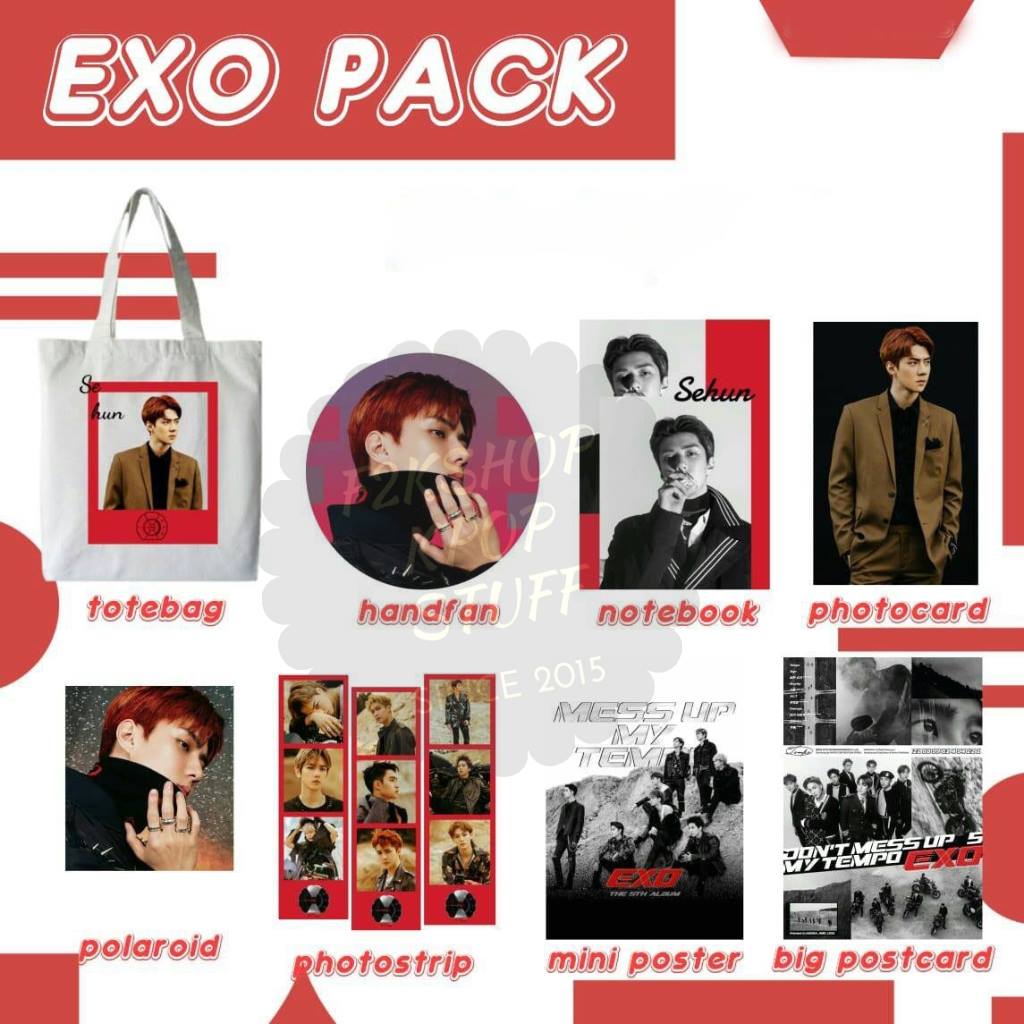 F2kshop - EXO PACK Paket A IDR 105.000 - 1 totebag...
