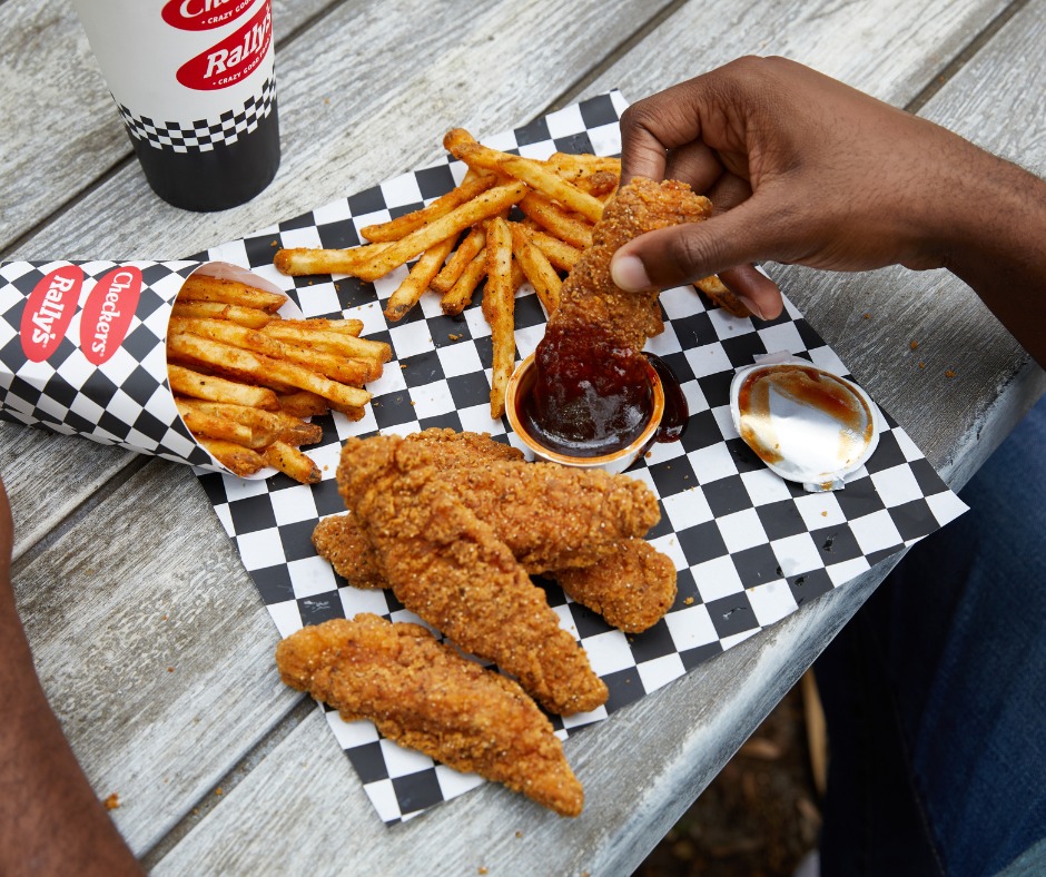 Seasoning the day. - Checkers and Rally's