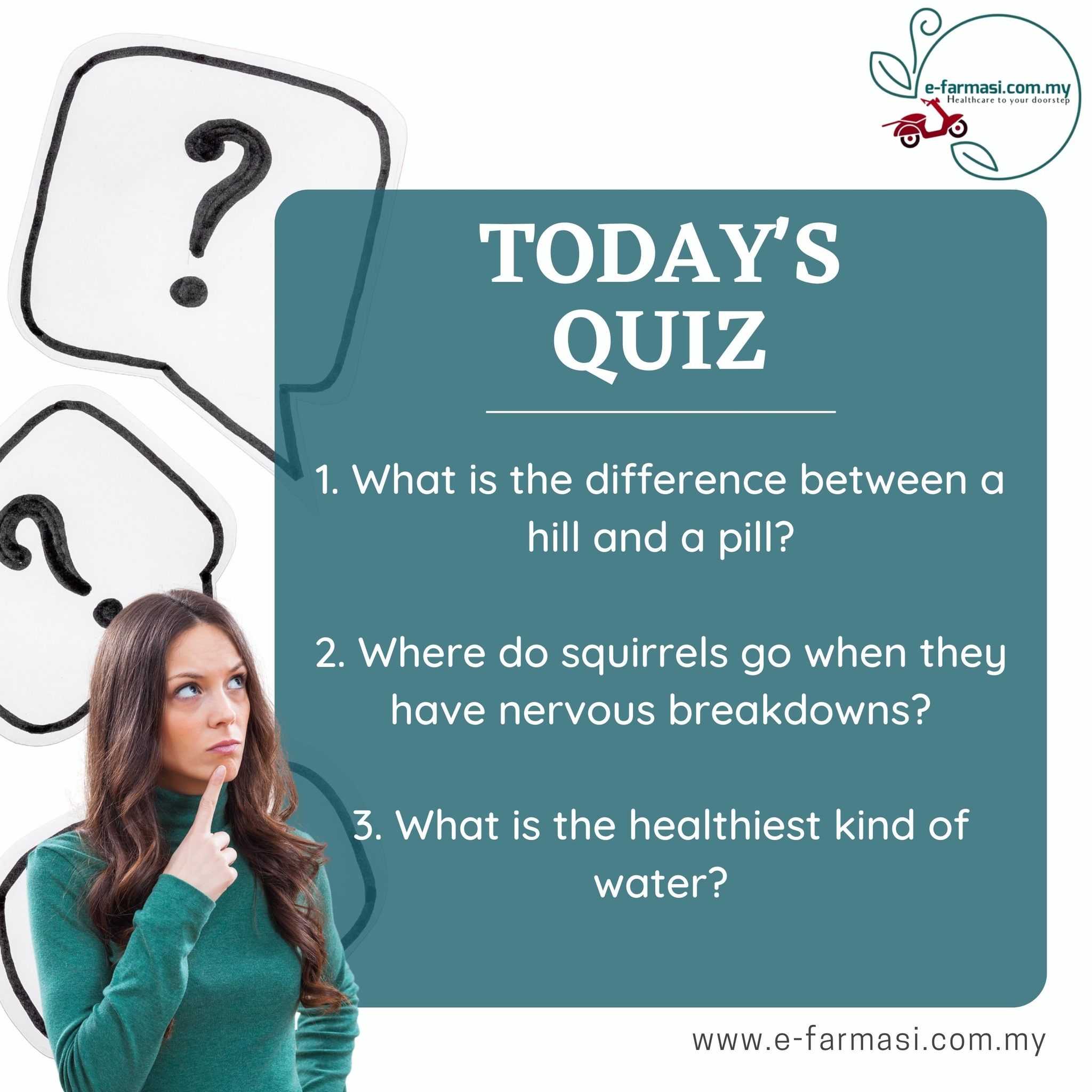 Lets take a break. Riddle time~🤓 Here... - E-farmasi.com.my