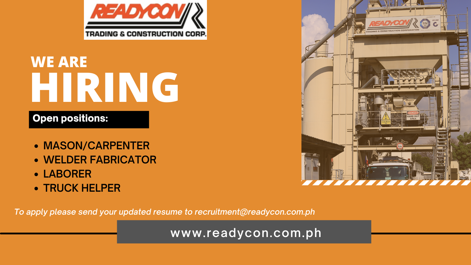 READYCON TRADING & CONSTRUCTION... - Readycon Recruitment | Facebook