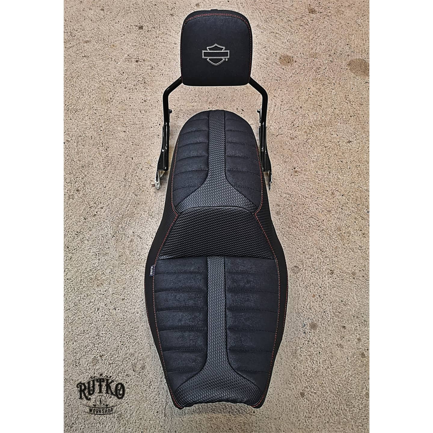Sellerie Rutko - Selle grand confort pour harley fat bob...
