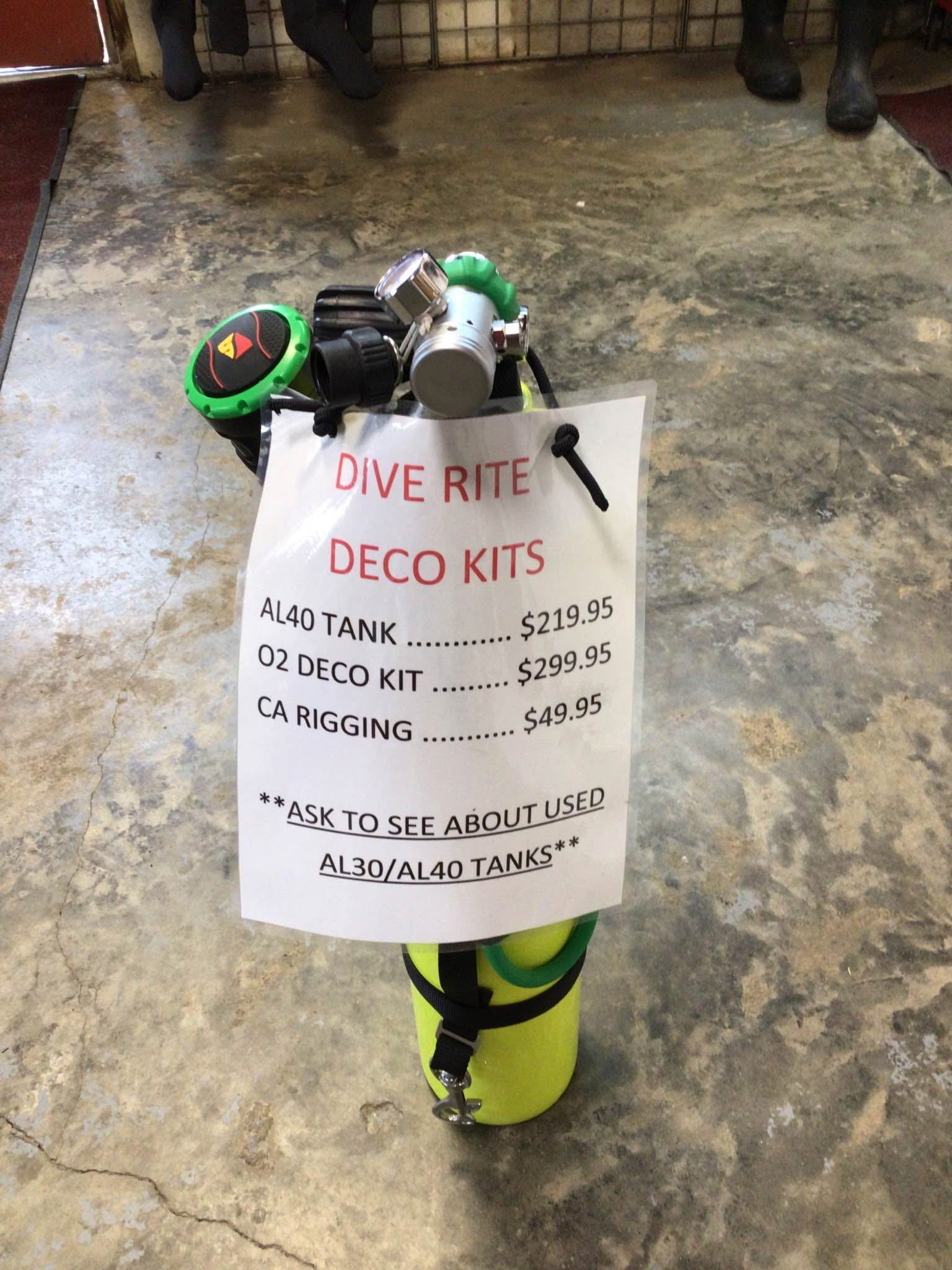 Full Deco kit for Scuba Diving - Tank, Reg Set, Rigging - Fishing 