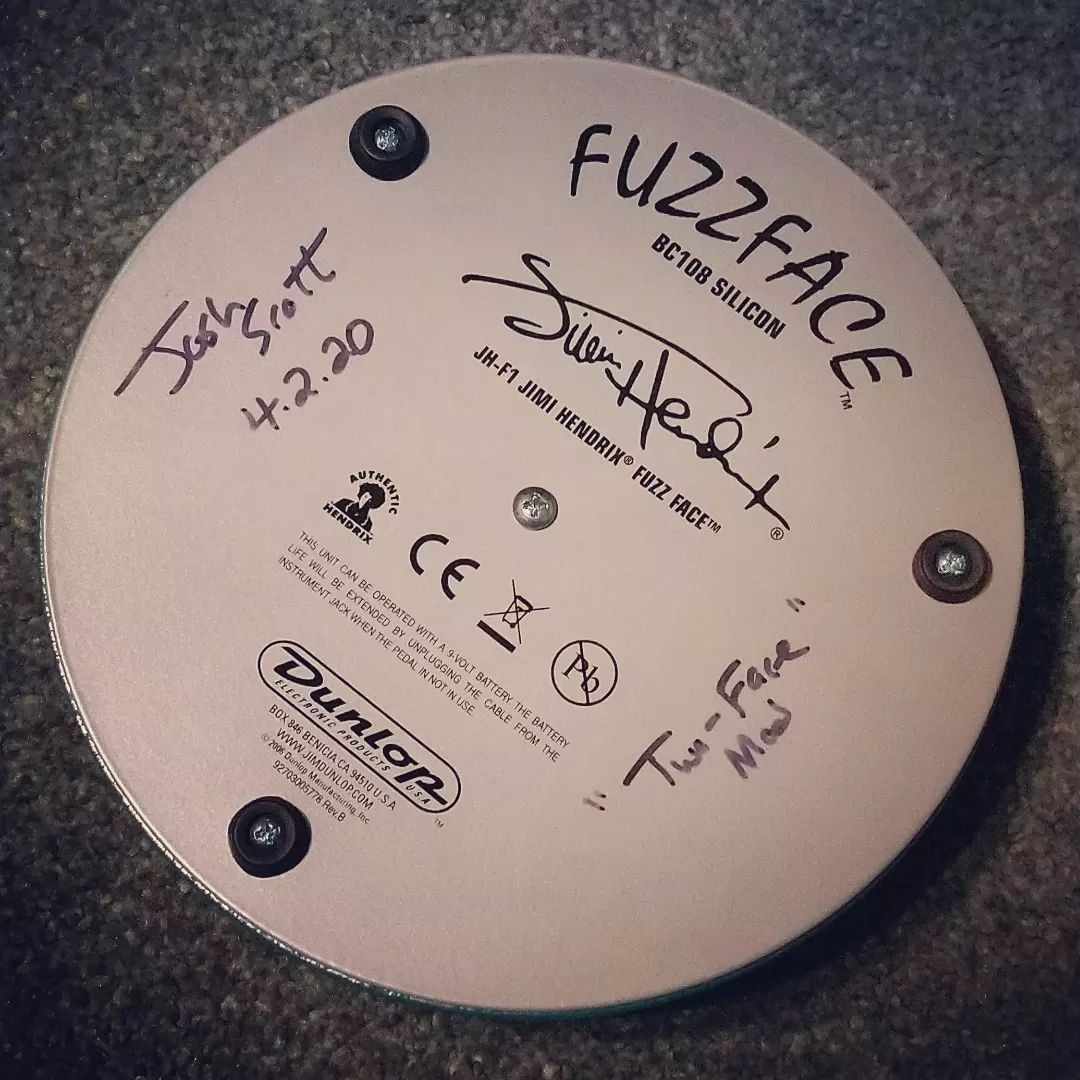 Customized JHS 3 series fuzz pedal by a guitar player's son