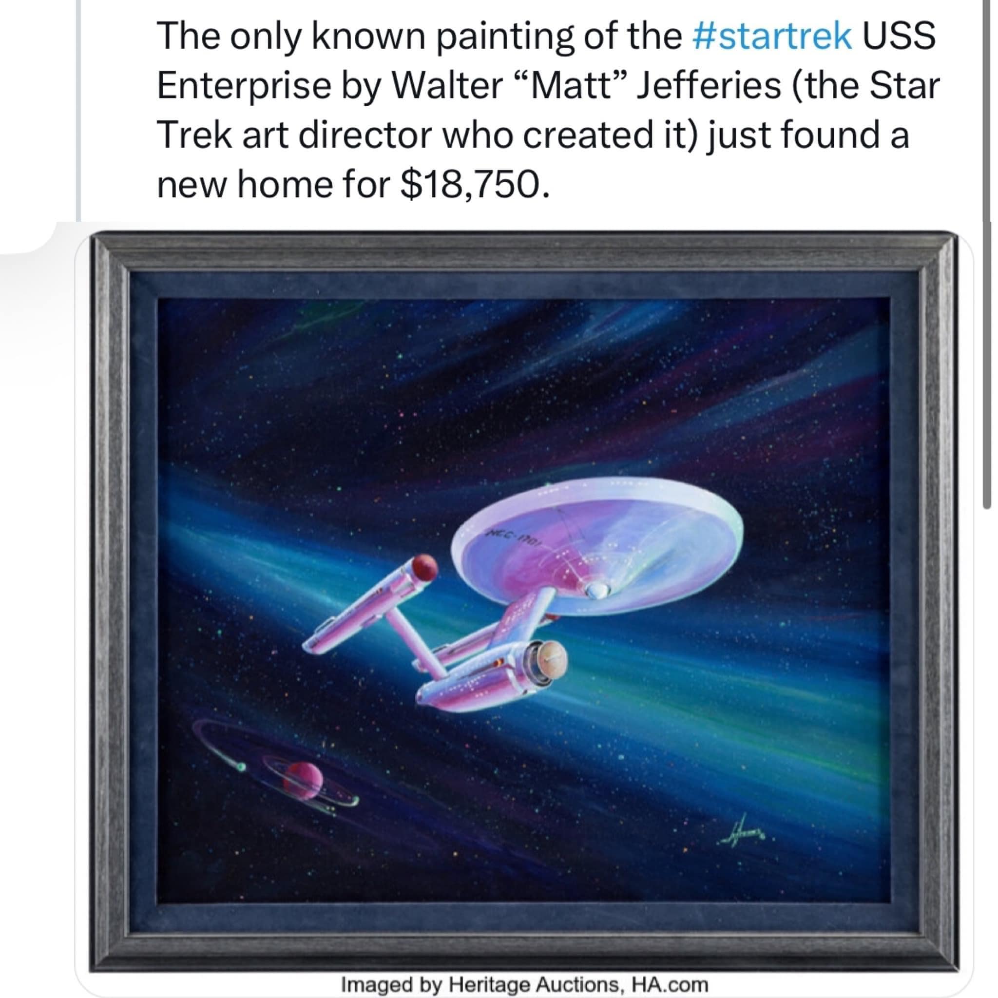 スタートレック USSエンタープライズ NCC -1701-E Heritage art by Mike Jeffries