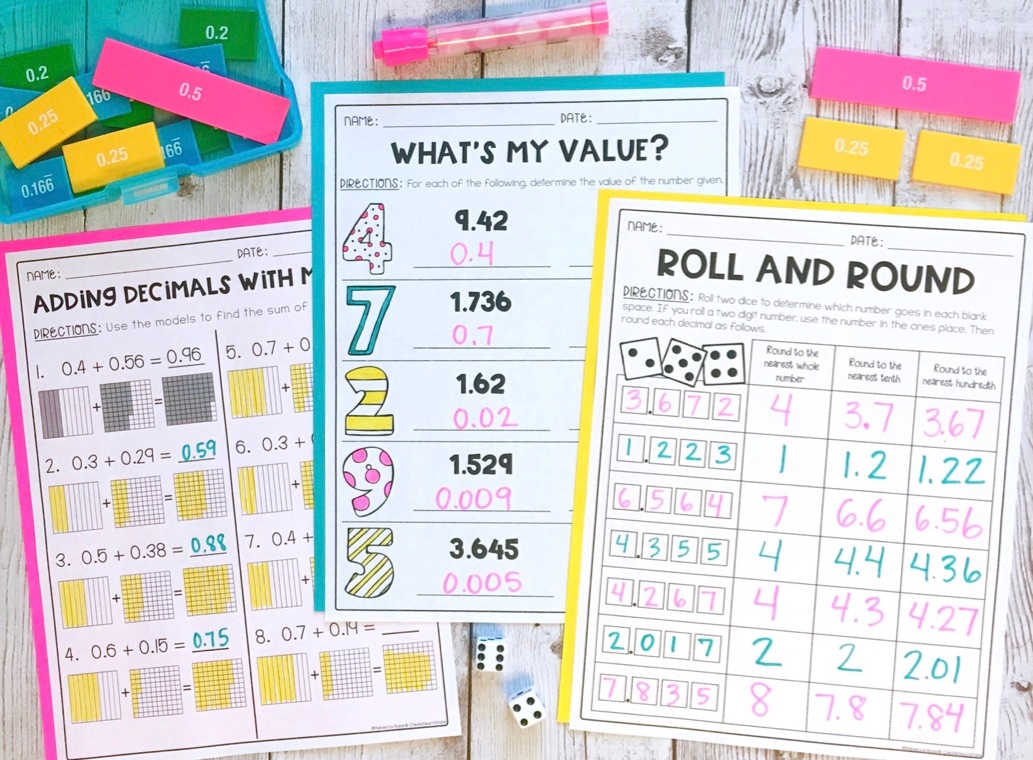 Create.Teach.Share - This collection of Decimal Printables is perfect ...