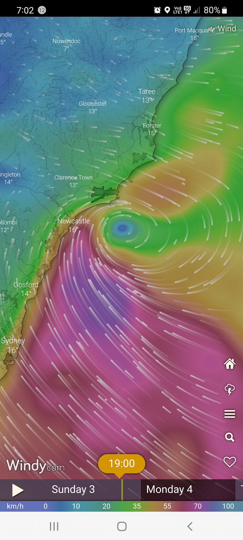 ECL 7pm update.. Low is still just... - NSW Storm Chasing
