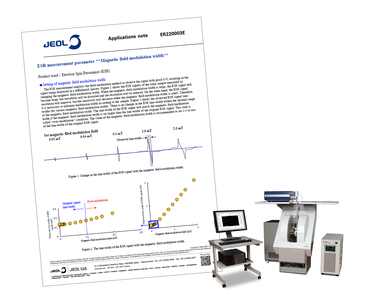 日本電子株式会社 - 【Applications note】 ESR measurement parameter...