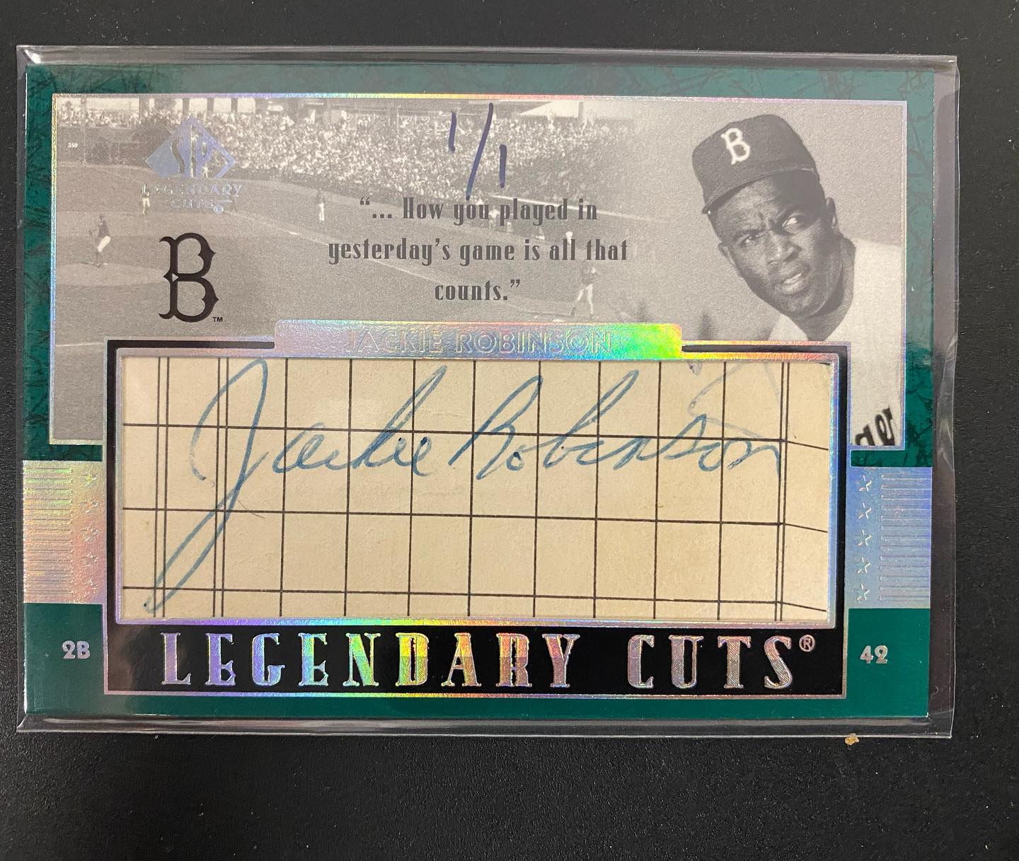 JUST PULLED: Jackie Robinson 1/1 cut autograph card😱 (📸 r