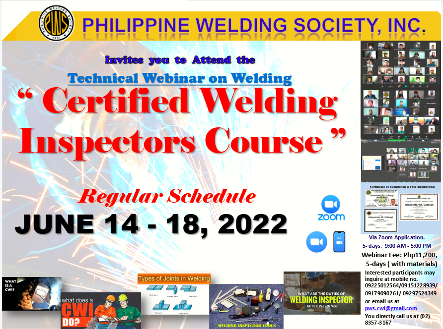 Webinar Invitation for... - Philippine Welding Society, Inc. | Facebook