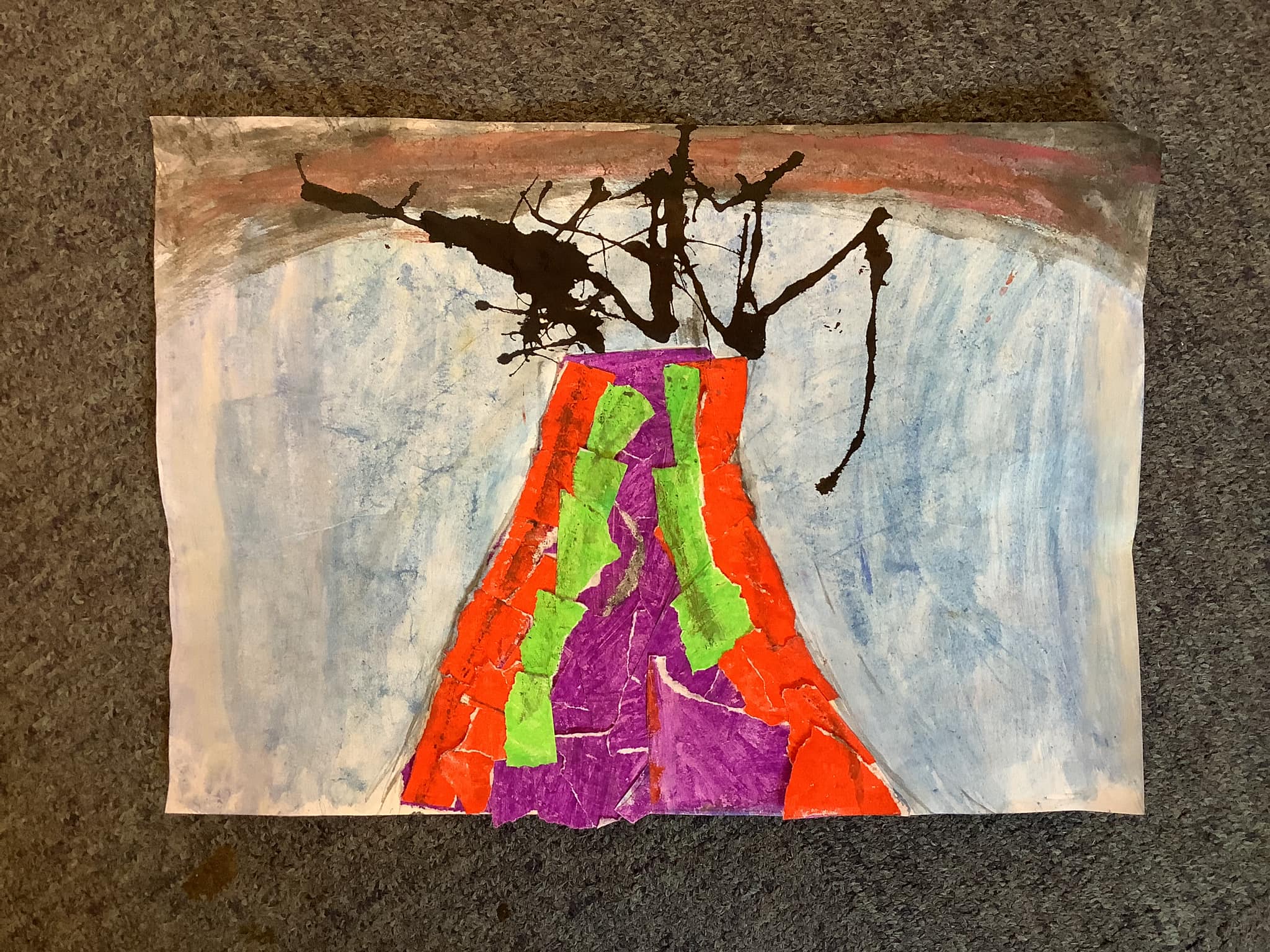 Here are the abstract volcanoes... - Monton Green Primary