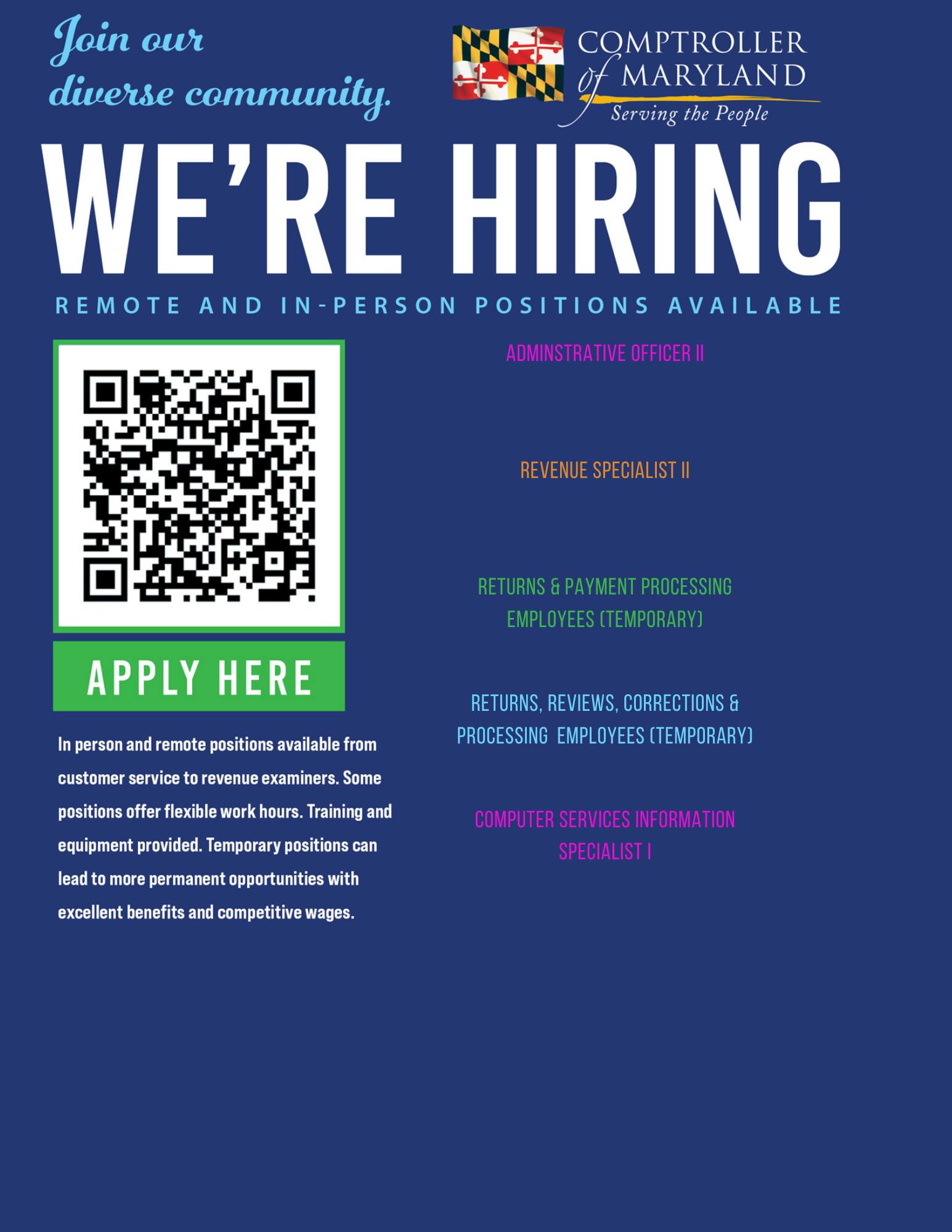 Comptroller - Get a fresh start in 2023 and come work with us! Visit ...