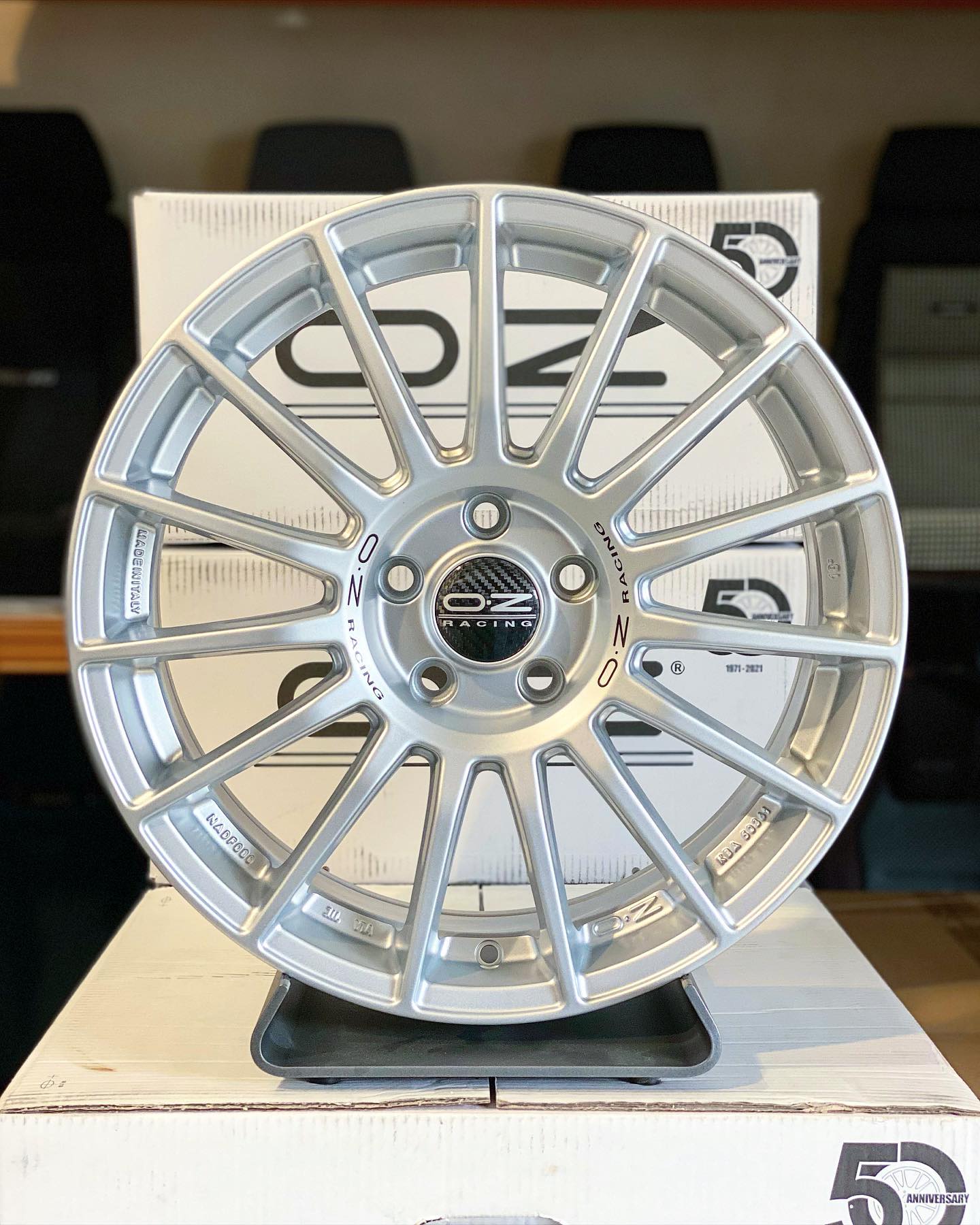 OZ Racing SuperTurismo LM. Made in Italy. Shown is the 18x8 ET45 