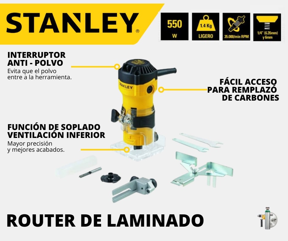 ¡Router de laminado Stanley!... - Gases y Herramientas