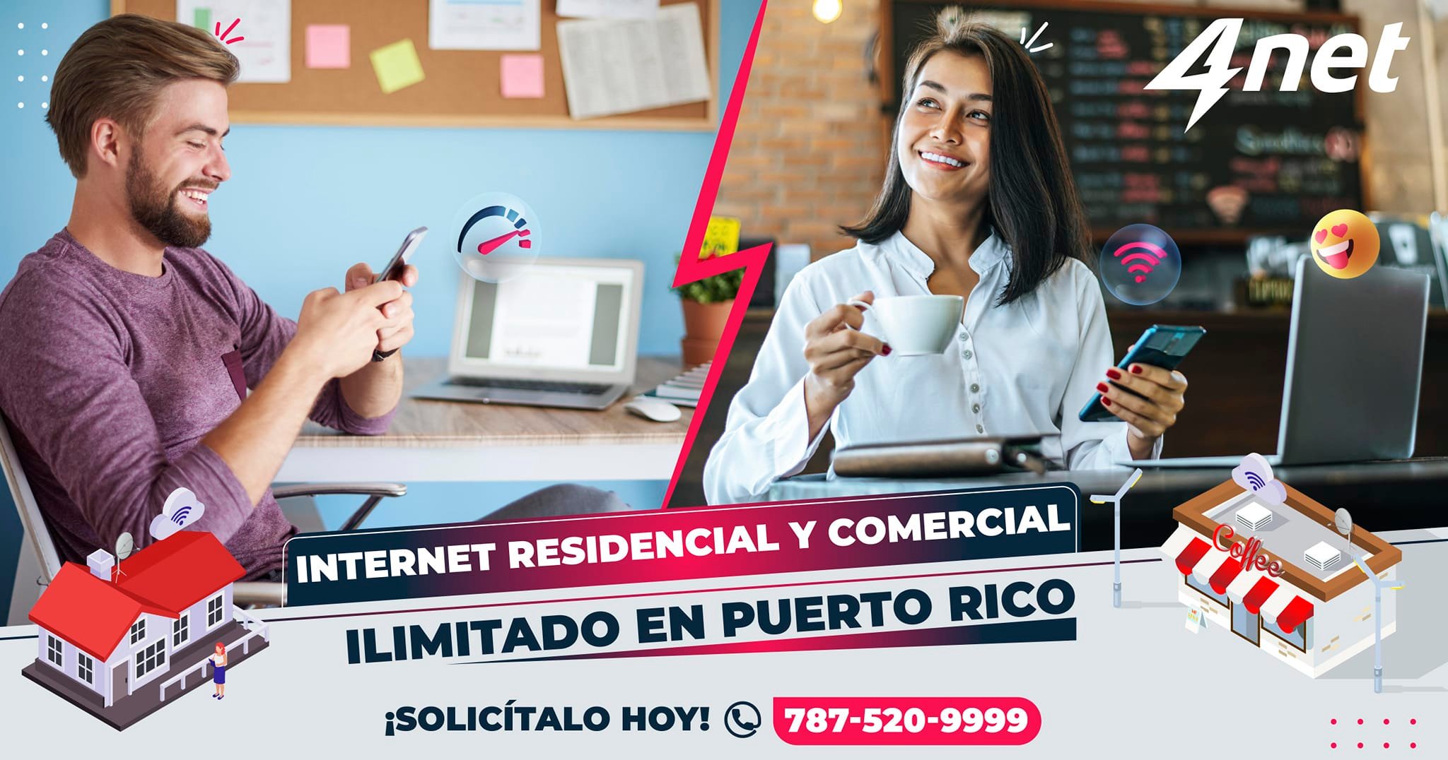 4Net - Te brindamos Internet de alta velocidad para tu... | Facebook