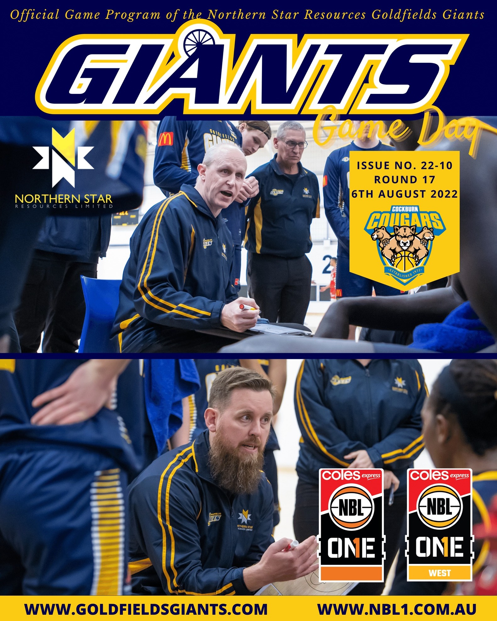Goldfields - 𝗚𝗼𝗹𝗱𝗳𝗶𝗲𝗹𝗱𝘀 𝗚𝗶𝗮𝗻𝘁𝘀 𝗚𝗮𝗺𝗲 𝗗𝗮𝘆 𝘃𝘀 𝗖𝗼𝗰𝗸𝗯𝘂𝗿𝗻 𝗖𝗼𝘂𝗴𝗮𝗿𝘀 - 𝟲𝘁𝗵 ...