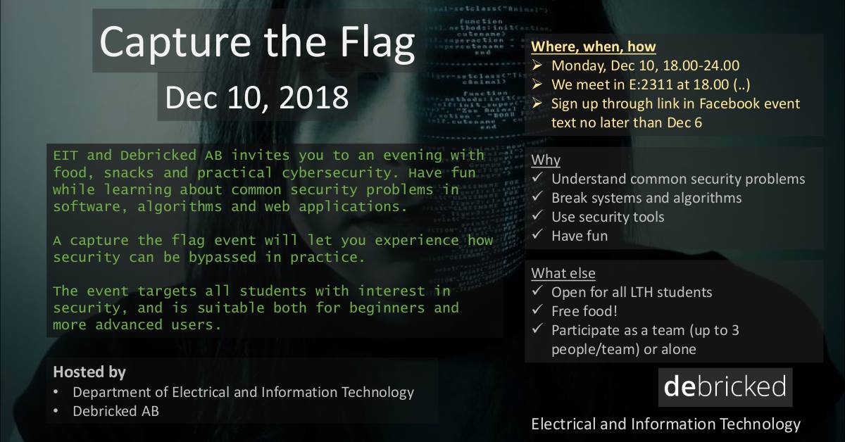 Code at LTH - Interested in cybersecurity? Debricked and... | Facebook