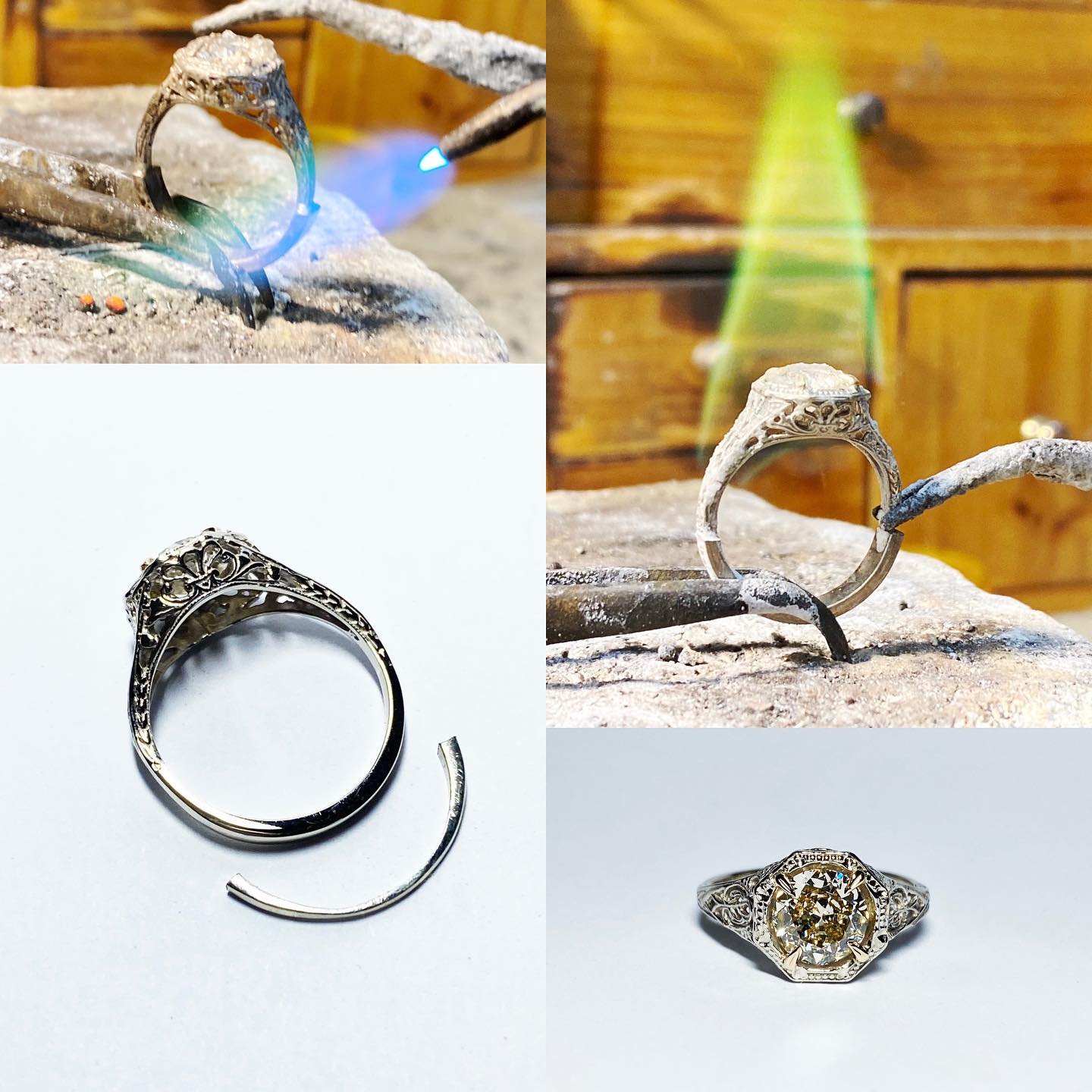 How to repair and restore a vintage ring with a broken band and