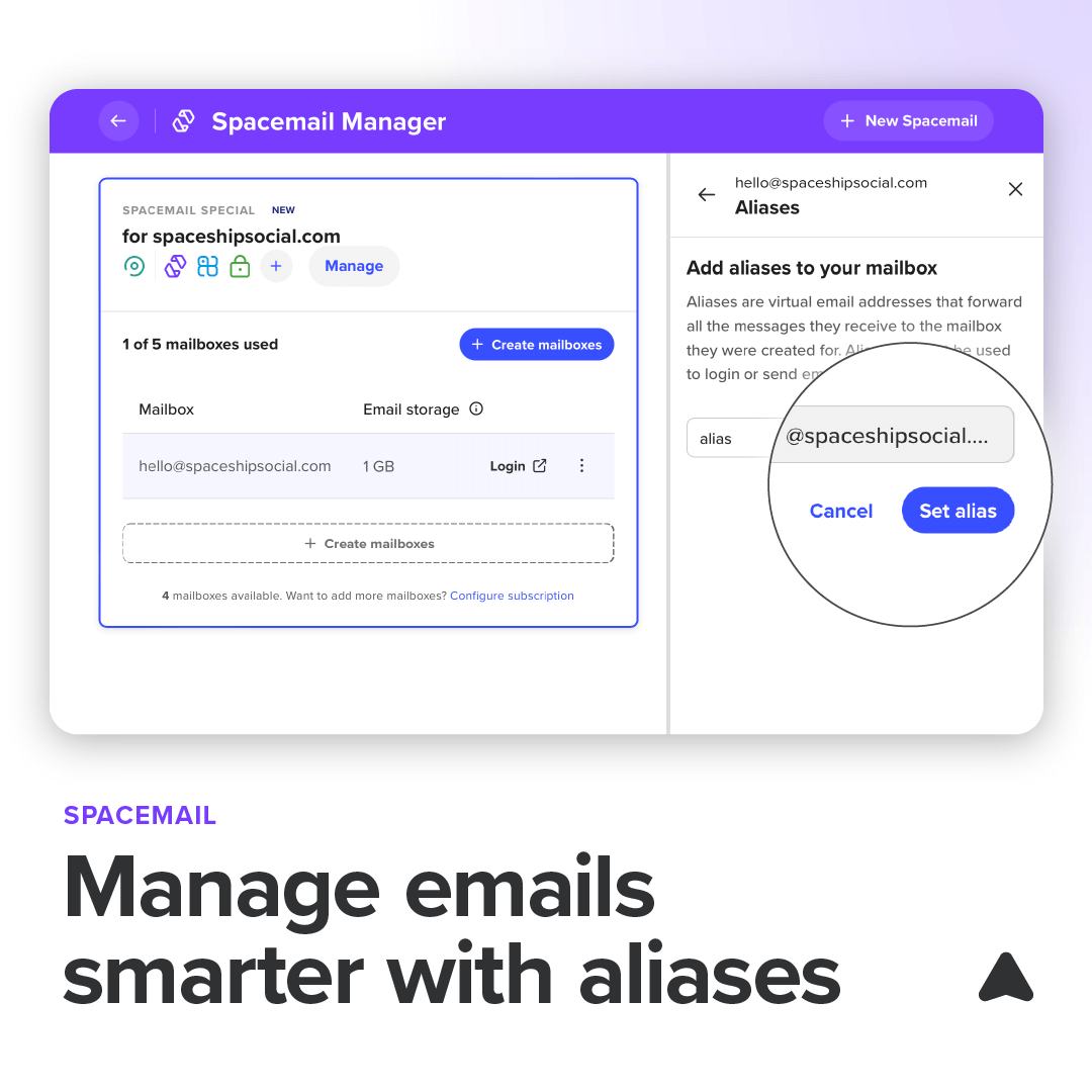 Spaceship - 🔖 Want to keep your primary email address...