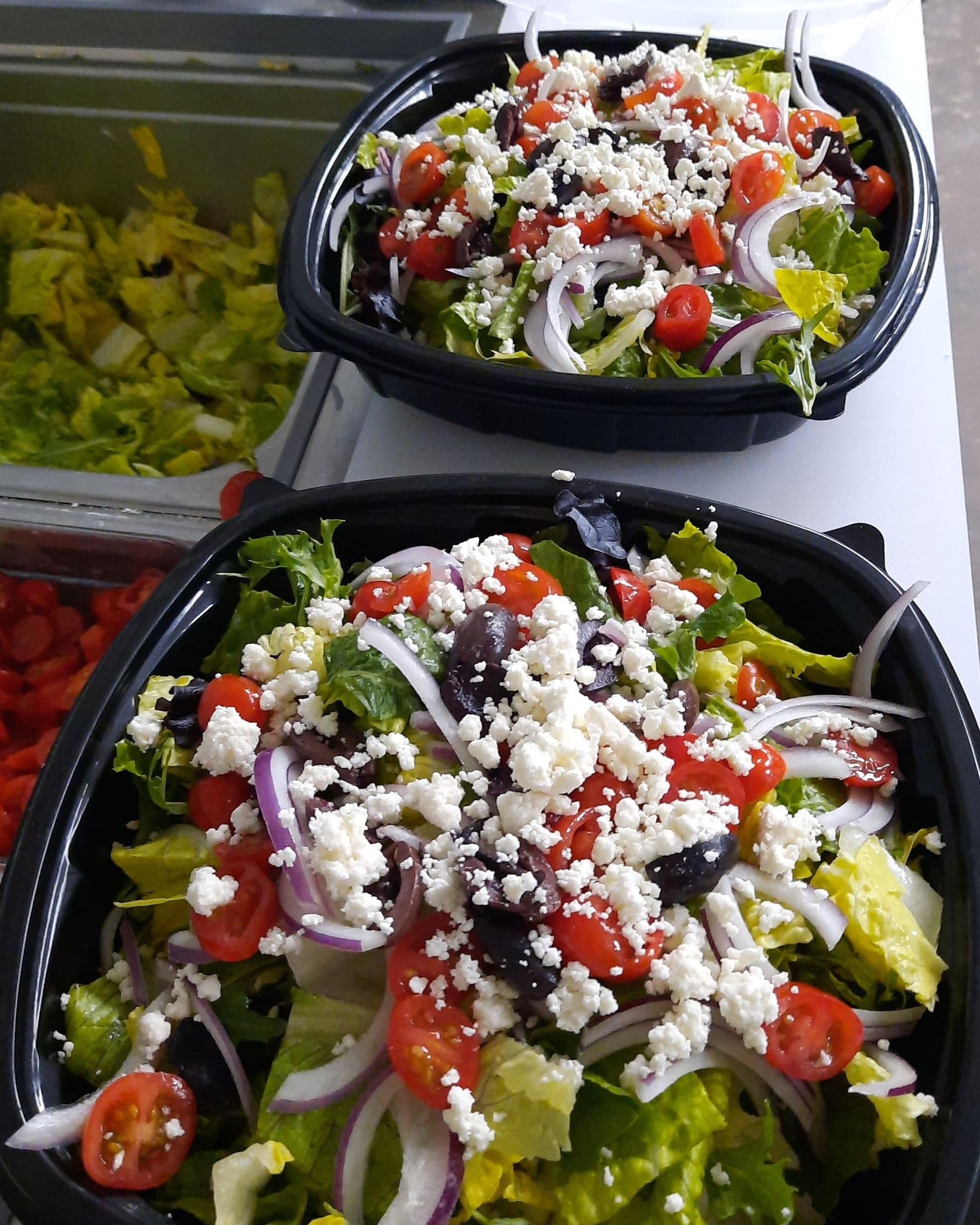 What is the Greek salad dressing recipe from the pizza delivery takeaway place?