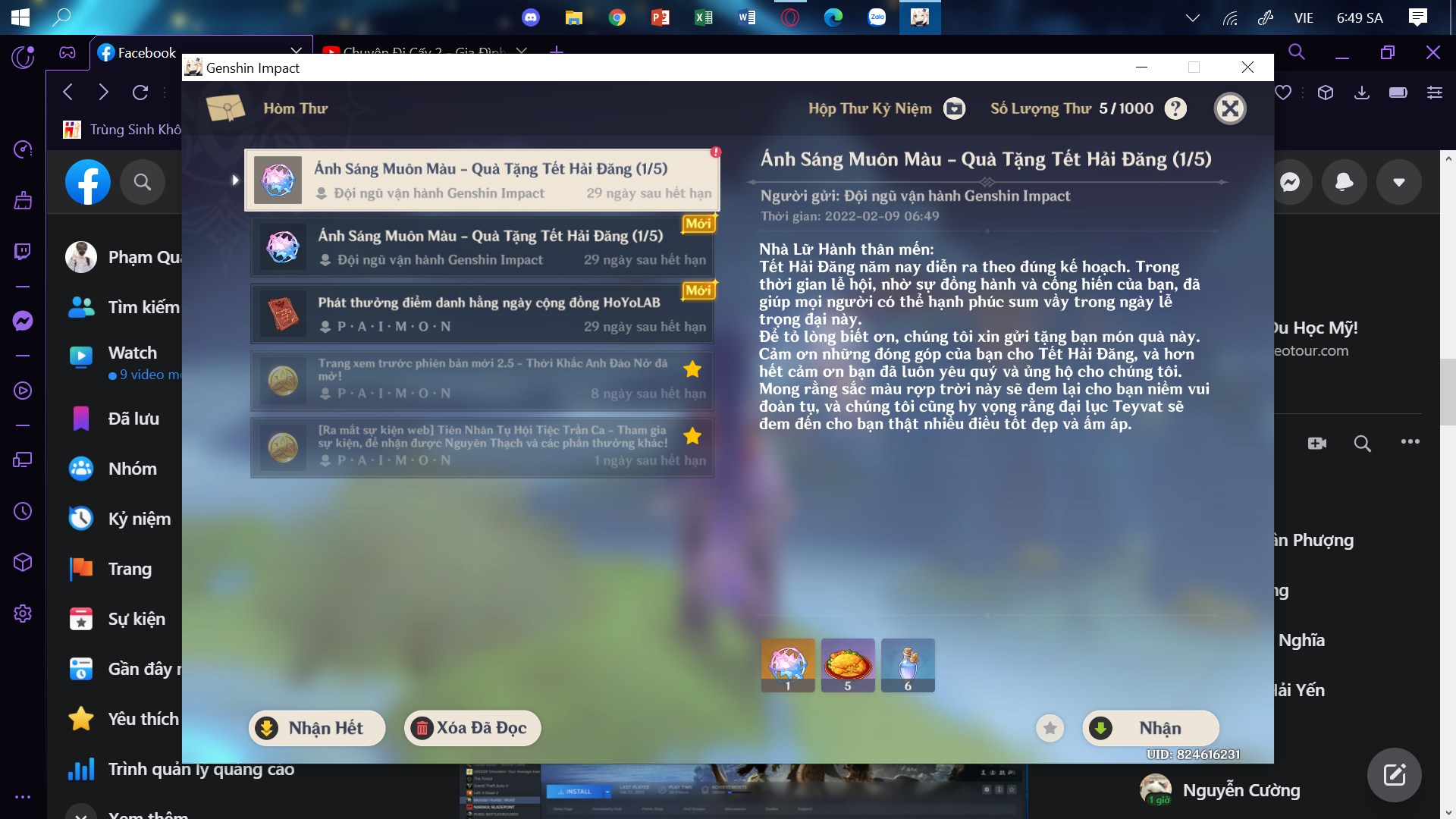 GI - Tips & Facts - Đừng quên check mail để nhận quà. Đây là 1 bug x2 ...