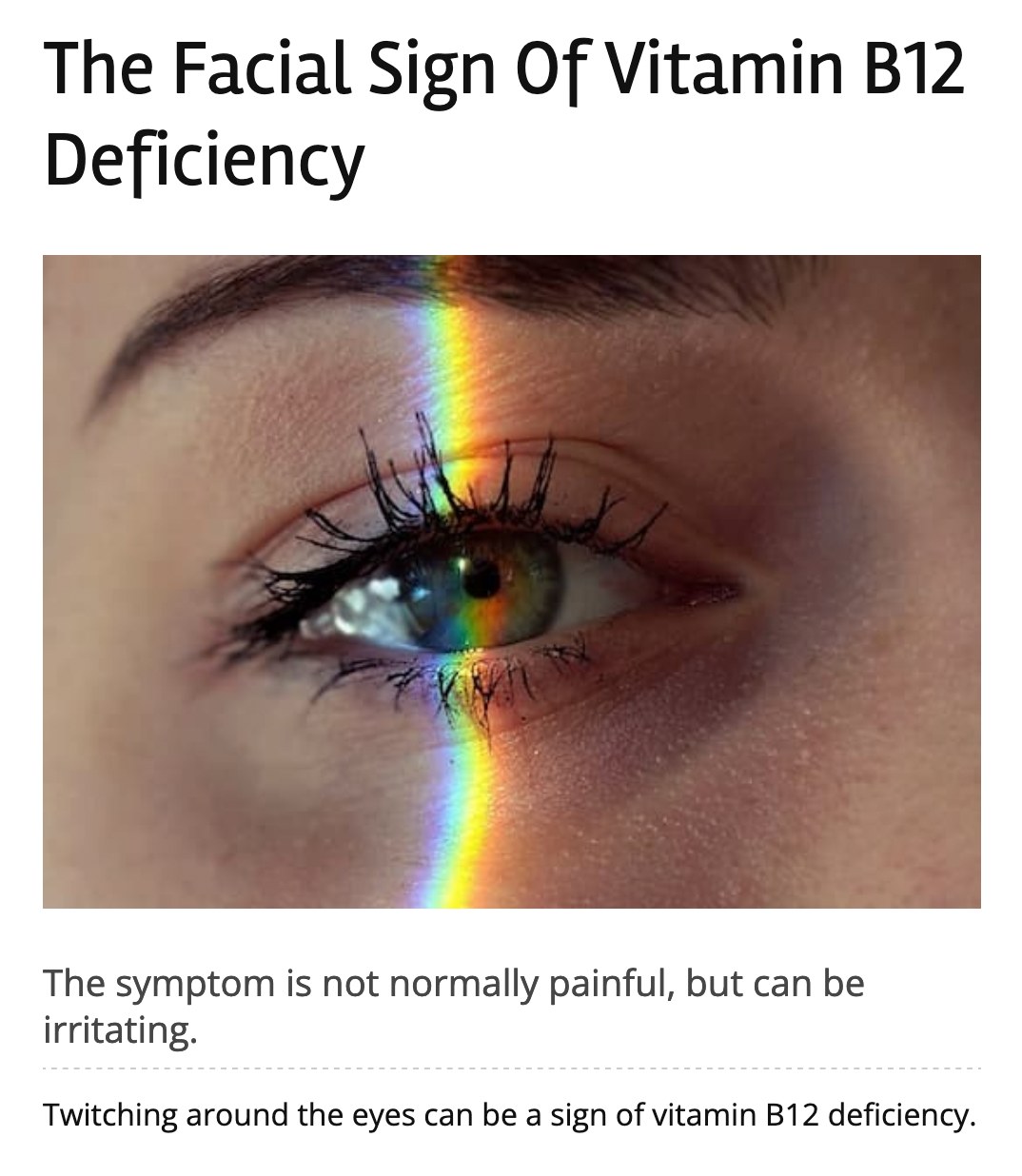 I know some have asked about the twitches, spasms, and tingles. I was having all of those. And turns out that I was severely deficient in B12. We tried oral vitamin B12