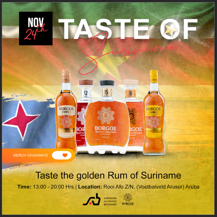 Suriname - 🥃 Come and taste SAB’s #BorgoeRum! 🇸🇷🇦🇼 #Aruba, get ready to ...