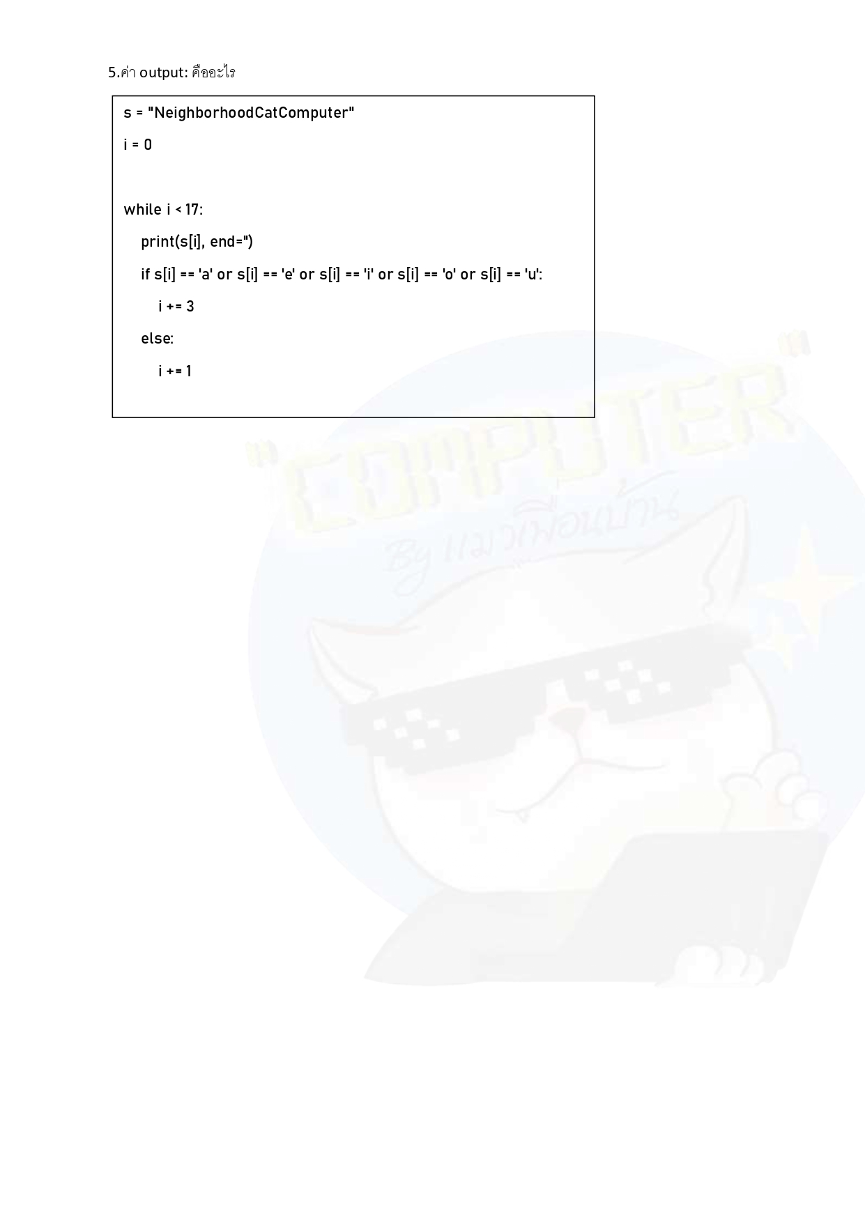 📝📍แจกข้อสอบ พื้นฐาน ภาษาpython... - Computer by แมวเพื่อนบ้าน | Facebook