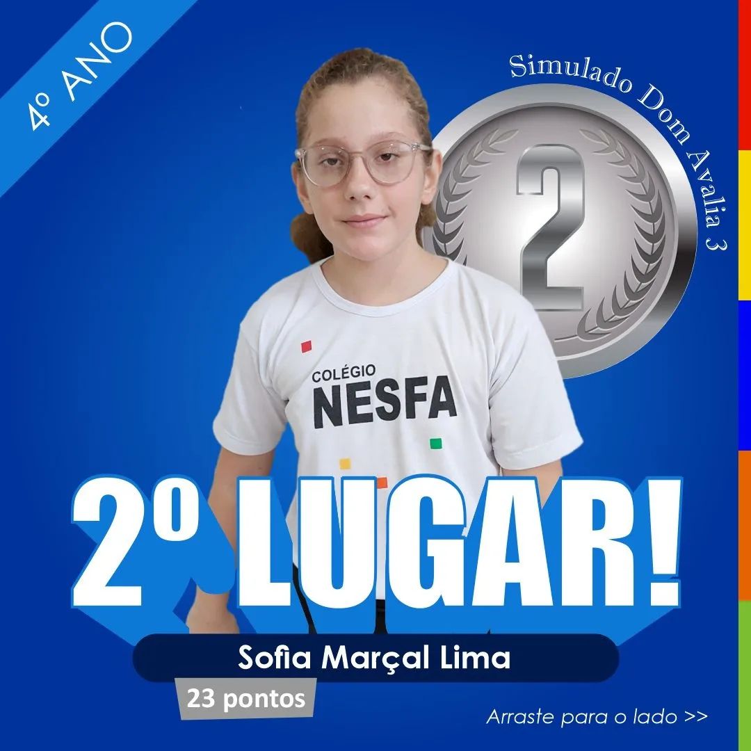 Colégio NESFA - 🏆 4º ANO: Ranking do Simulado Dom Avalia 3...