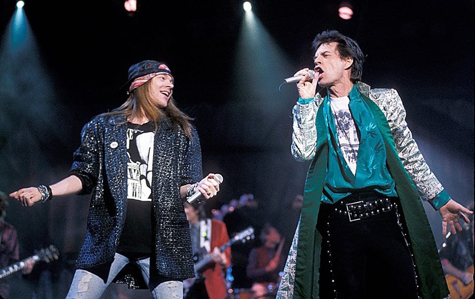 Guns N' Roses open for Rolling Stones at LA Coliseum on October