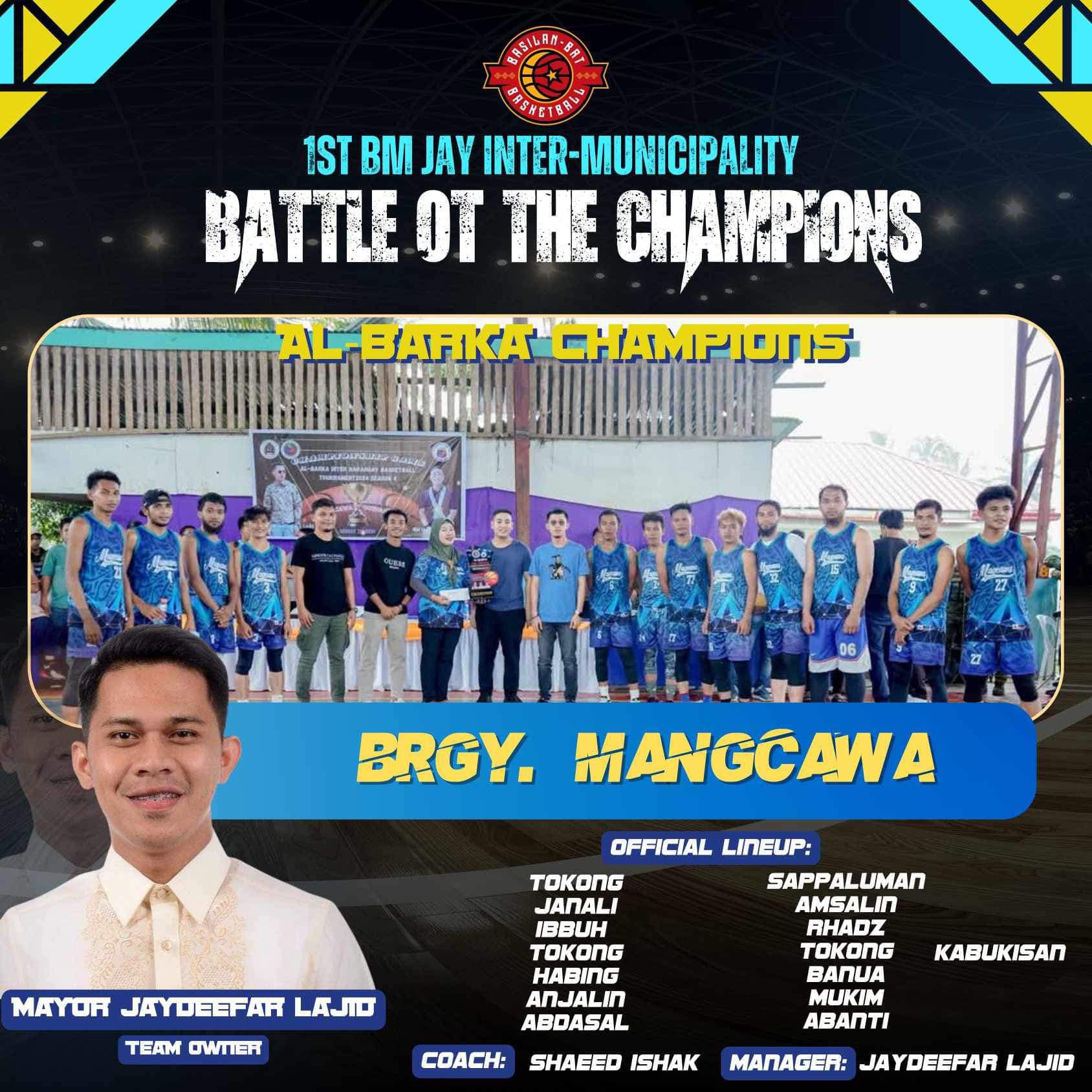 Basilan - TEAM REVEAL! Introducing Team Barangay Mangcawa, the reigning ...