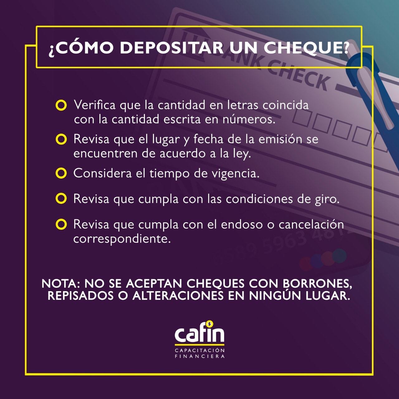 ¿Cómo depositar un... - CAFIN - Capacitación Financiera