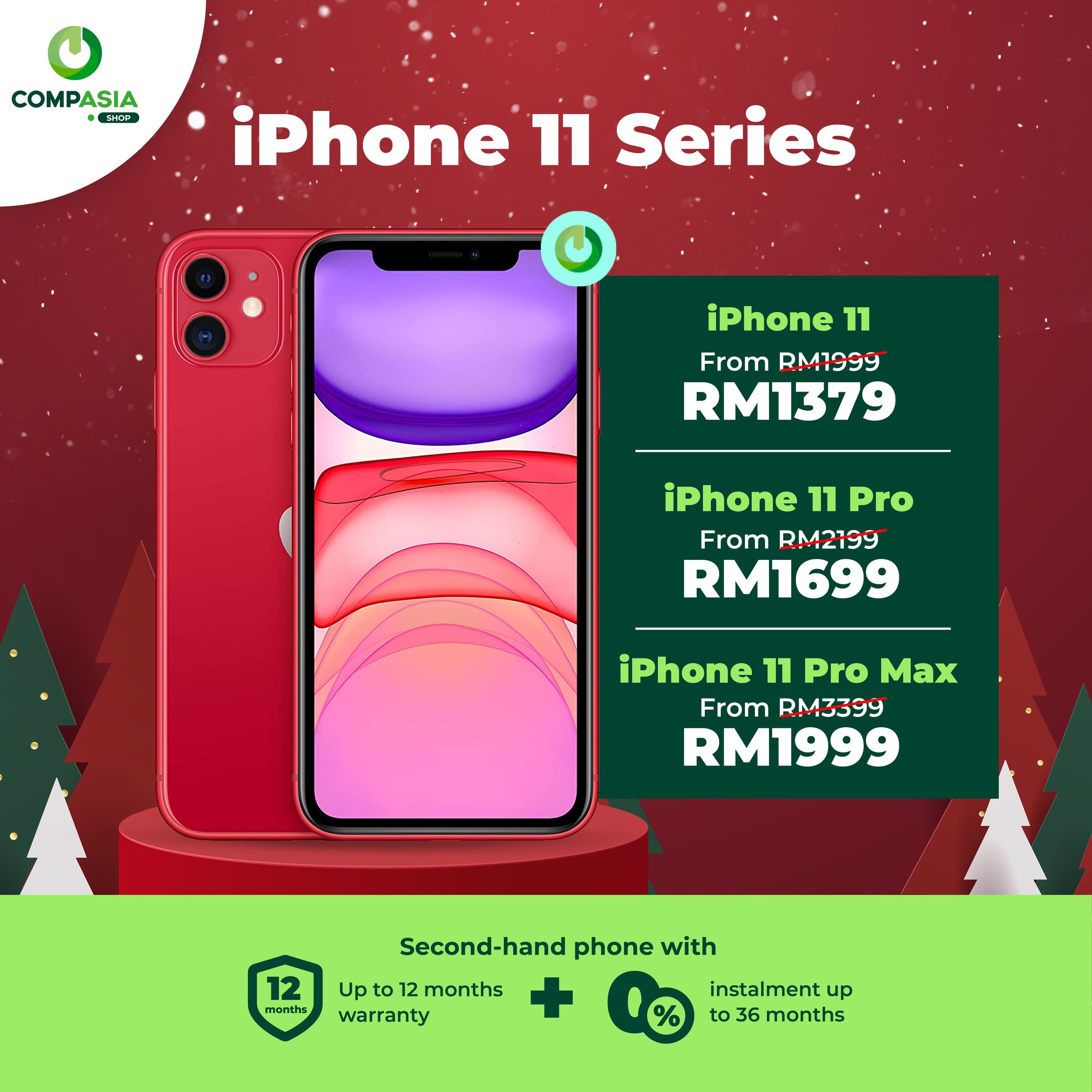 CompAsia - iPhone 11 from RM1,379 Website: https://shop.compasia.com ...