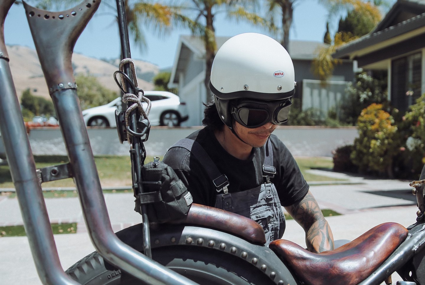 Young rocking the Beetle Shorty from @beetlehelmet. #Lnspltblvd 