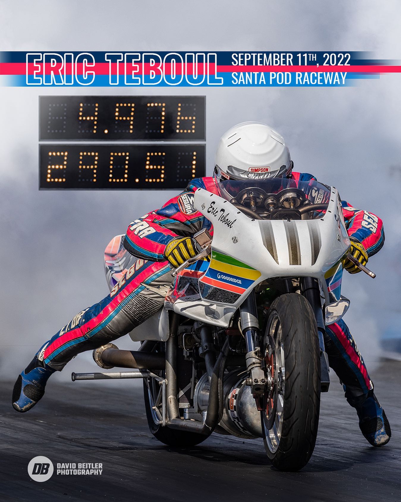 David - On this day Eric Teboul made Drag Racing history at Santa Pod ...