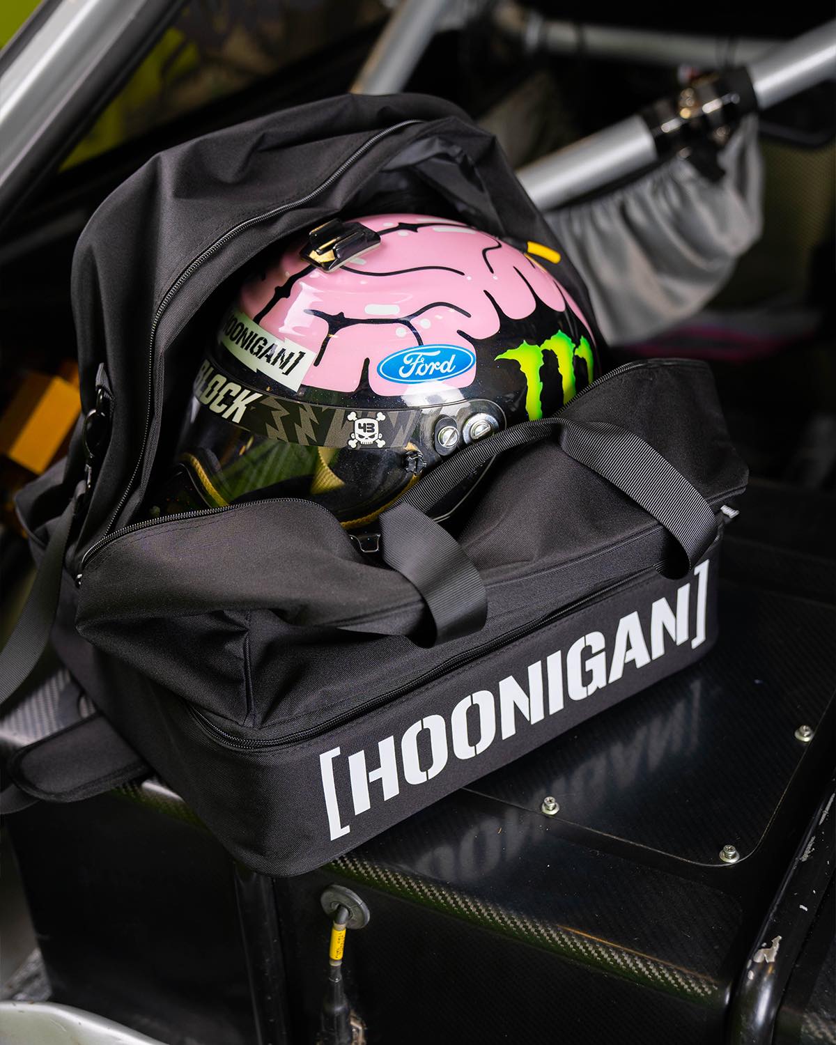 Need a helmet bag for your personal brain bucket? Hoonigan has you