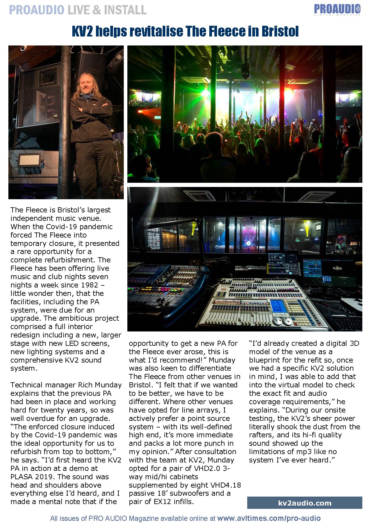 #kv2audio install covered in PRO... - AVL TIMES Magazine