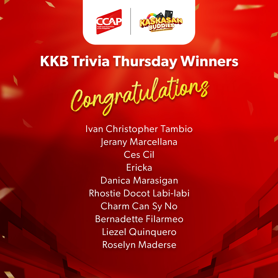Congratulation... - Credit Card Association of the Philippines