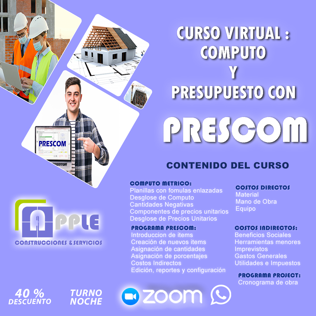 APPLE Construcciones - ©️URSO VIRTUAL DE #COMPUTO Y #PRESUPUESTO CON # ...