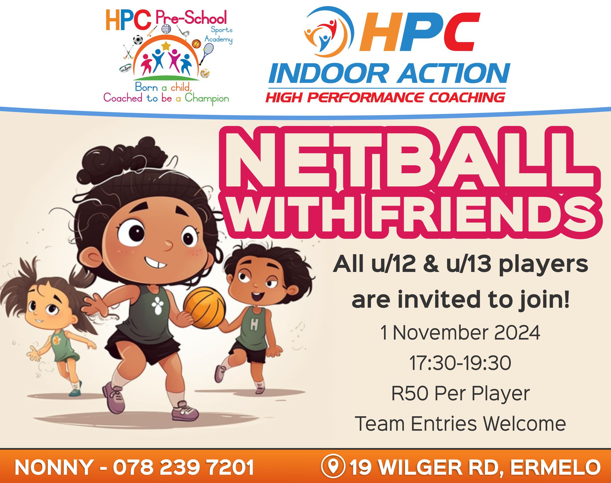 High - Get ready for netball fun with friends! All u12 & u/13 netball ...
