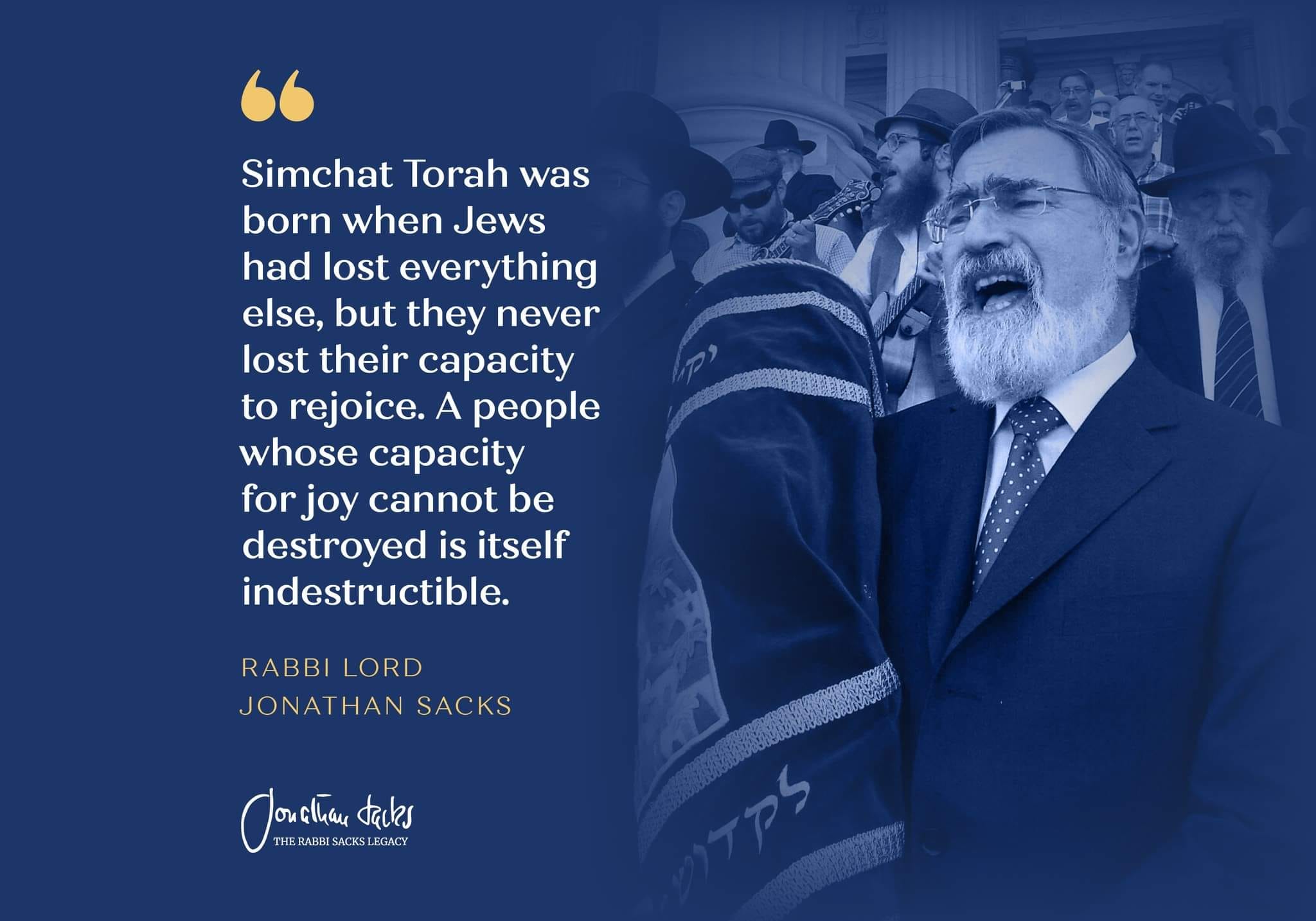 Simchat Torah was born when Jews had lost everything else, but 