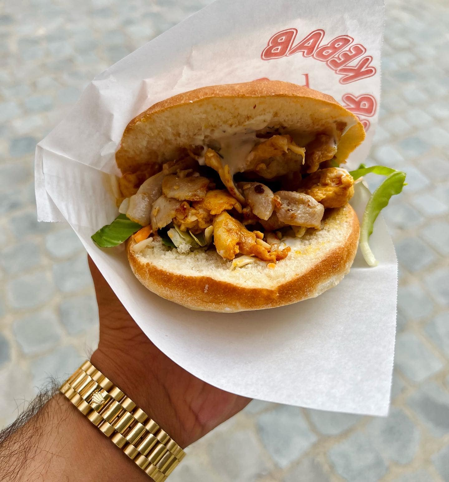 Teker Chicken - A delicious mix sandwich (Mama’s Bread)...