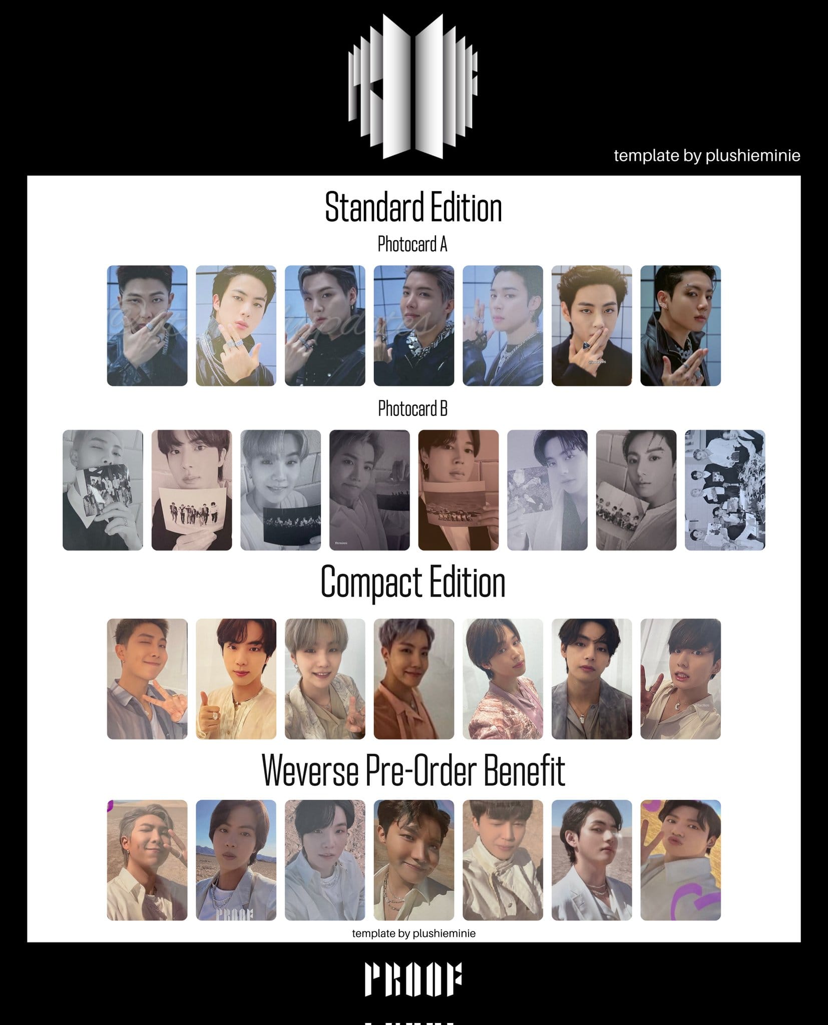 BTS Proof complete photocards