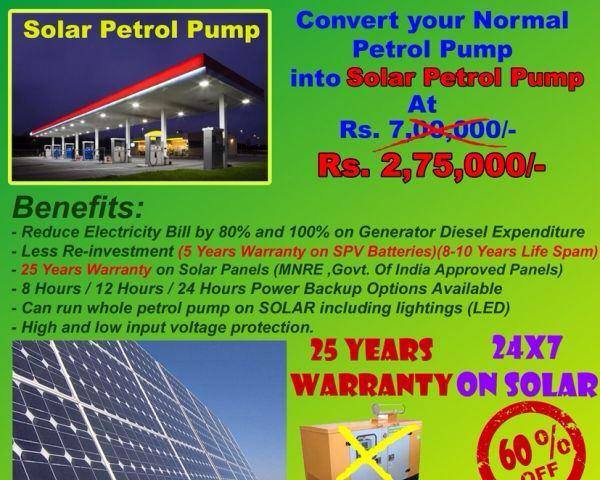 Solar Power Pack For Petrol Pump