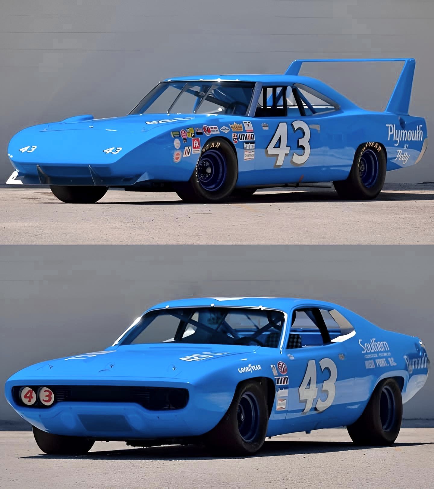 Richard Petty racing at Riverside back in 1970 in his Plymouth