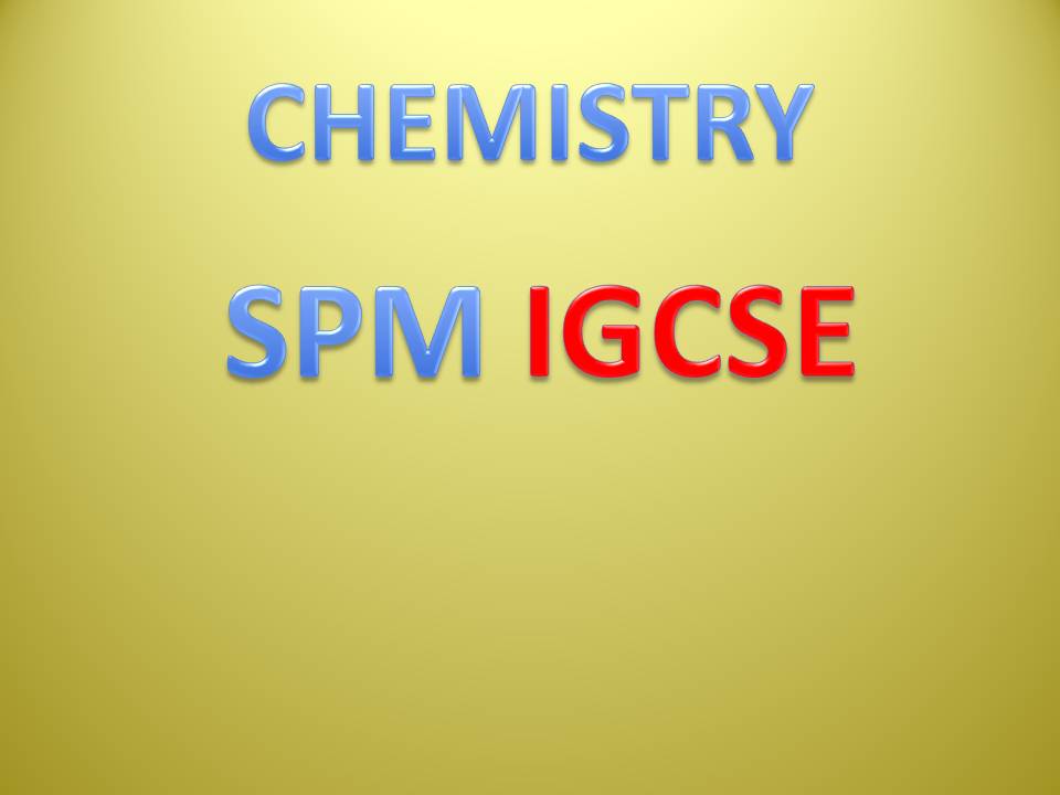 Chemistry Spm Igcse Home Facebook